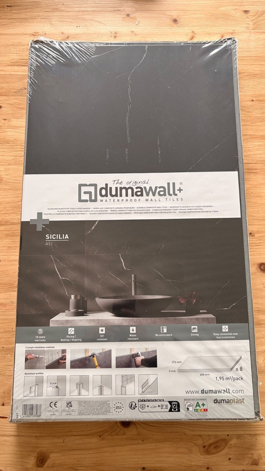 Dumawall Kunststof Wandtegels Sicilia 37,5x65 cm - 1,95 m², Ophalen, Nieuw