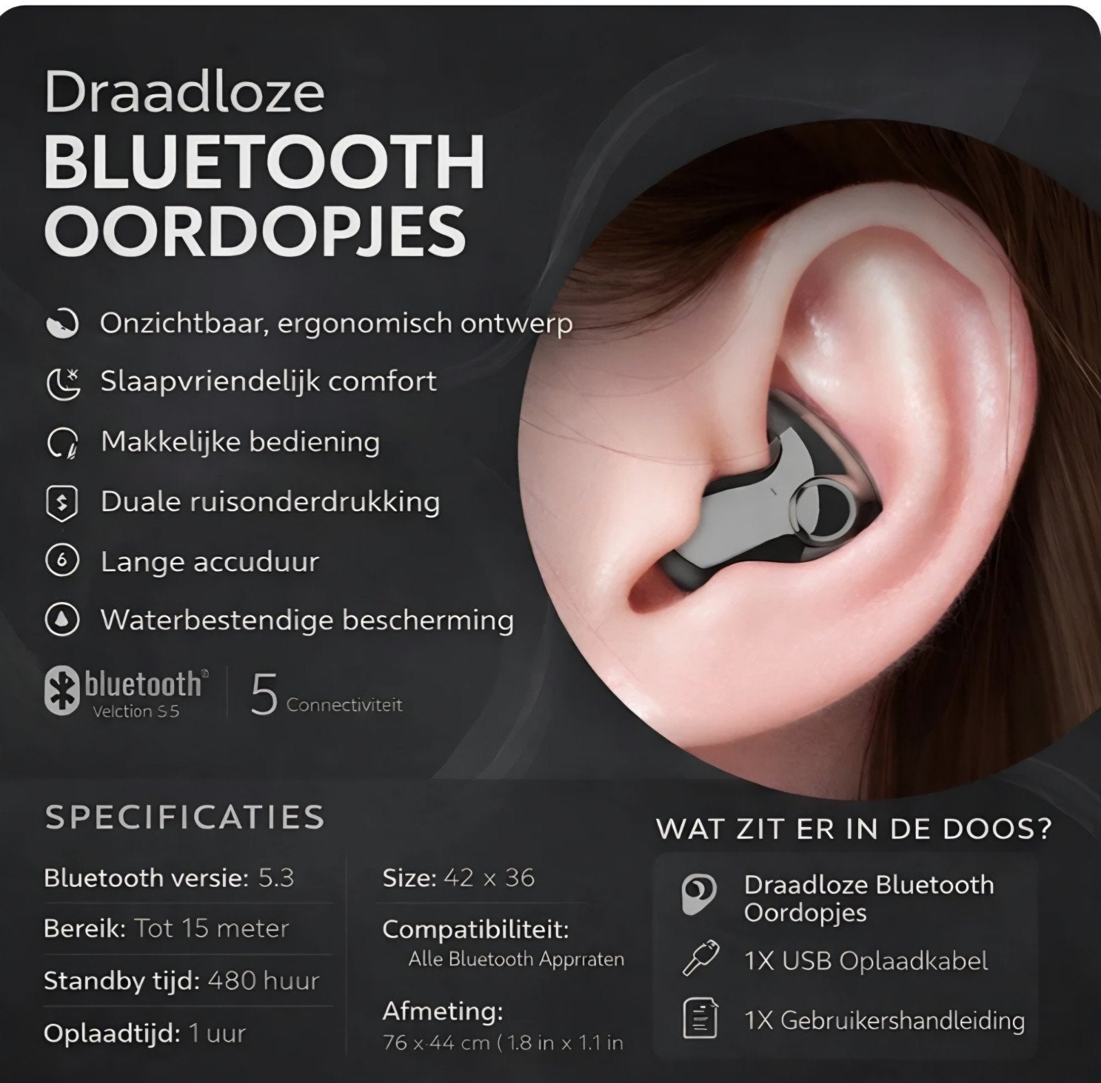 Motorrijder headset/in ear oordopjes., Tickets en Kaartjes, Eén persoon, Augustus