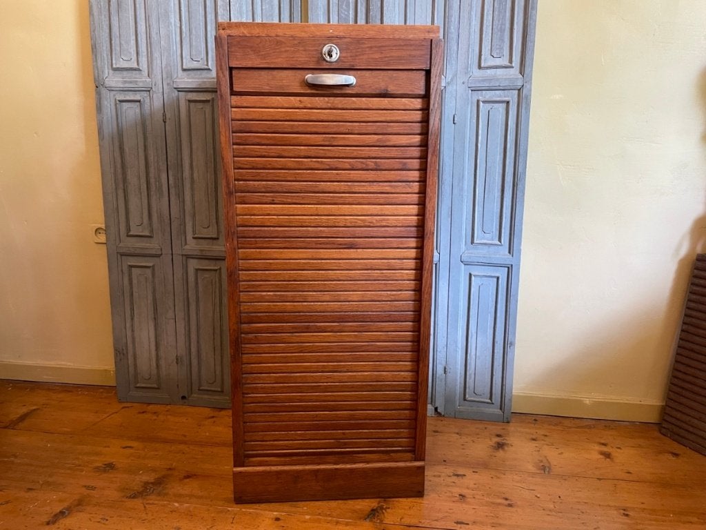 Rolluikkast Archiefkast Muziekkastje Kantoorkastje Vintage, Ophalen of Verzenden