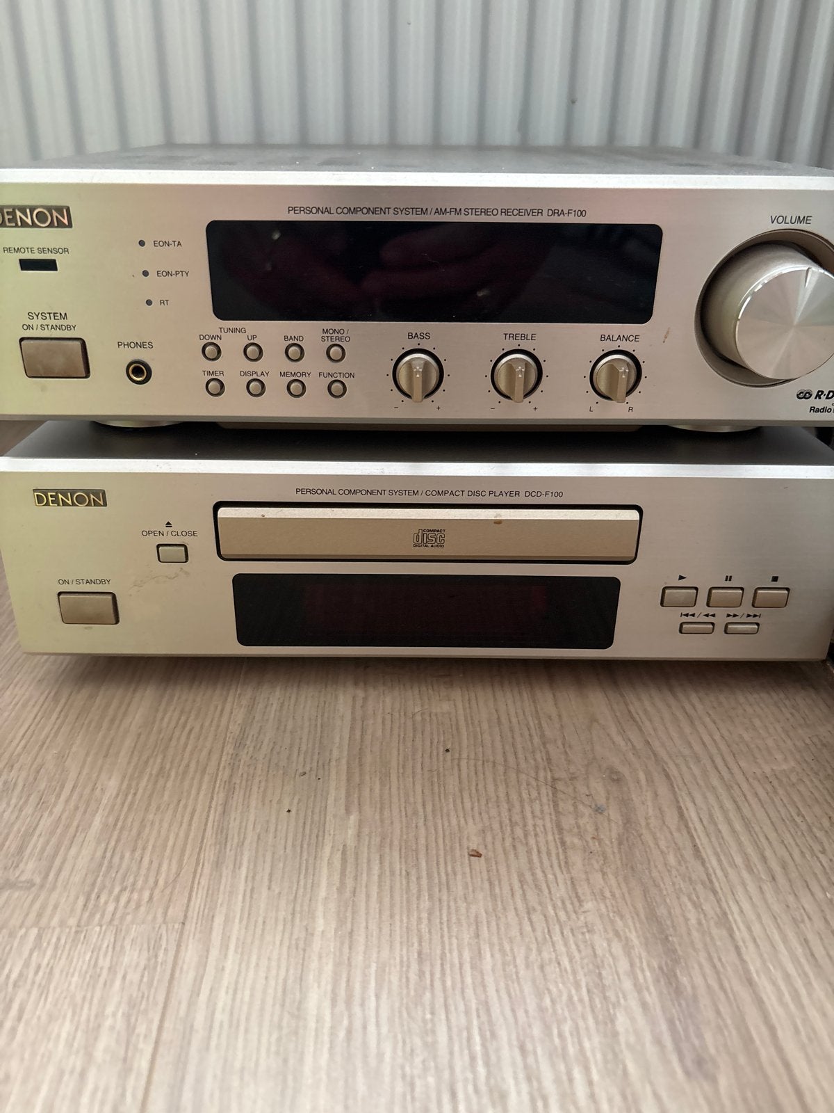 Denon DRA-F100 Receiver, DCD-F100 CD-speler met KEF Speakers, Ophalen, Gebruikt, Denon, Losse componenten