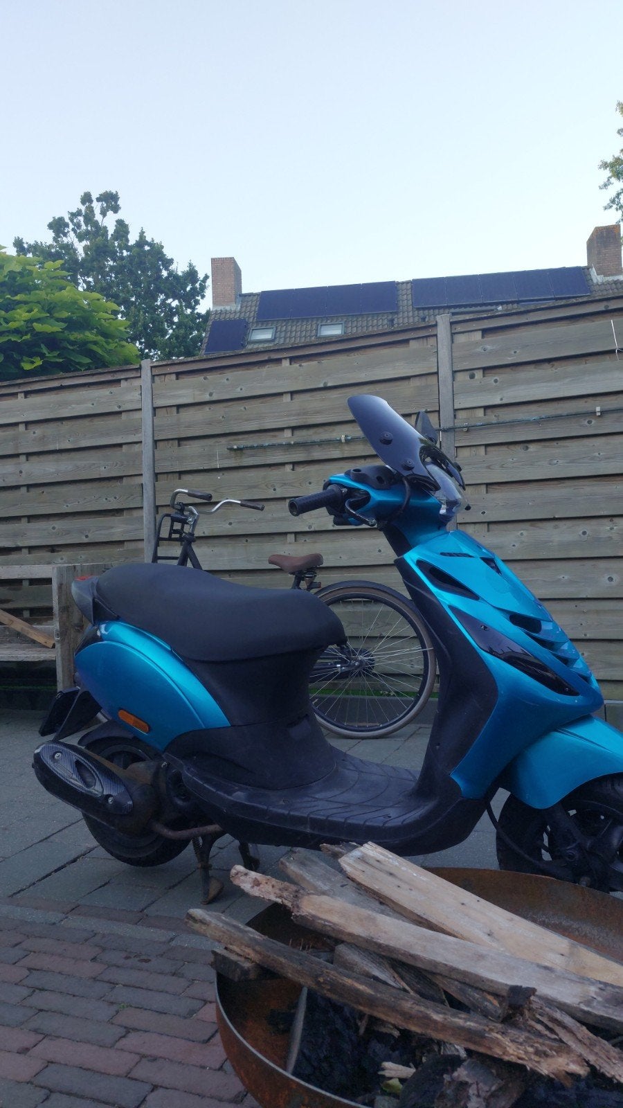 Zipp Piaggio Zip Scooter - Turquoise, Fietsen en Brommers, Gebruikt, Maximaal 45 km/u, Zip, Ophalen of Verzenden