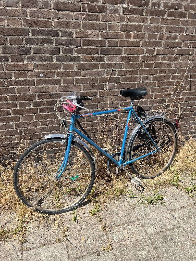 Vintage Motobecane fiets – Frans retro model, blauw chroom, Fietsen en Brommers, Ophalen, Velgrem, Motobecane, Jaren '60 of nieuwer