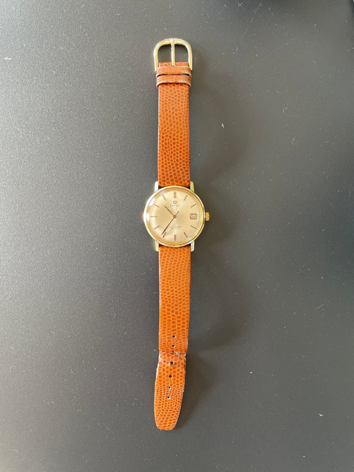 Omega Seamaster De Ville Herenhorloge - Vintage Goud, Met bandje, Polshorloge, Omega, Goud