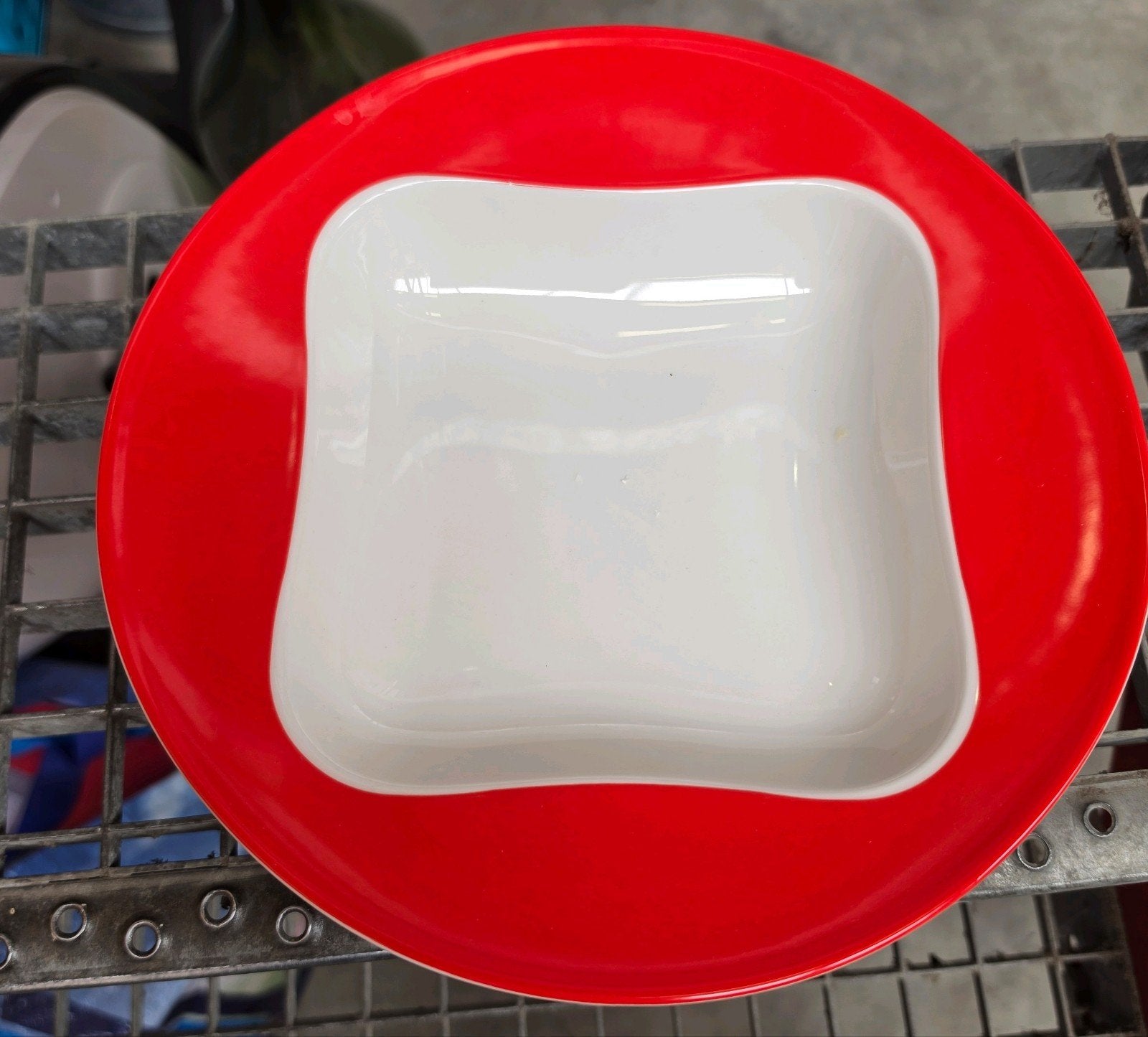 4x Vivo Villeroy & Boch bord rood/wit - Made in Germany, Huis en Inrichting, Keuken | Servies, Ophalen of Verzenden, Zo goed als nieuw