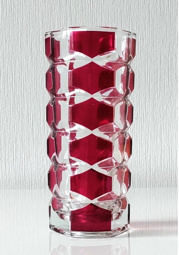 Vintage LUMINARC Vaas 'WINDSOR RUBIS', Ophalen of Verzenden