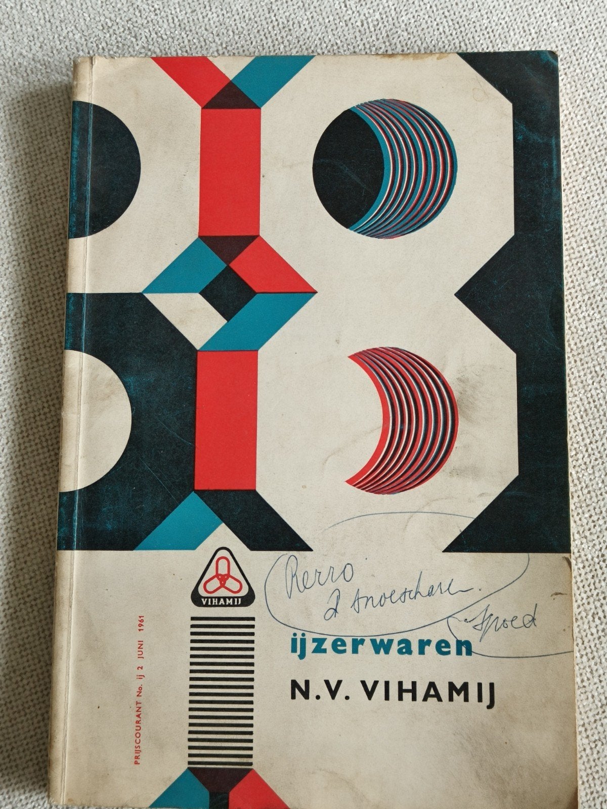 1961, CATALOGUS VIHAMIJ, IJZERWAREN., Verzenden