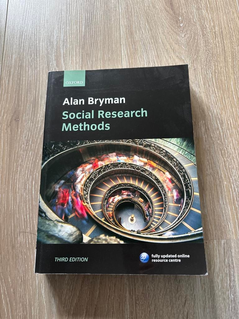Social Research Methods - Alan Bryman (Derde Editie), Ophalen of Verzenden, Gamma, Gelezen, HBO