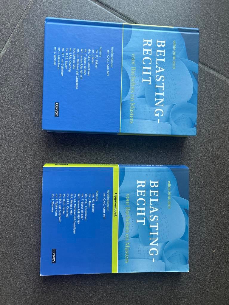 Belastingrecht Boek + Opgavenboek - Editie 2018/2019, Ophalen of Verzenden, Gamma, Zo goed als nieuw, HBO