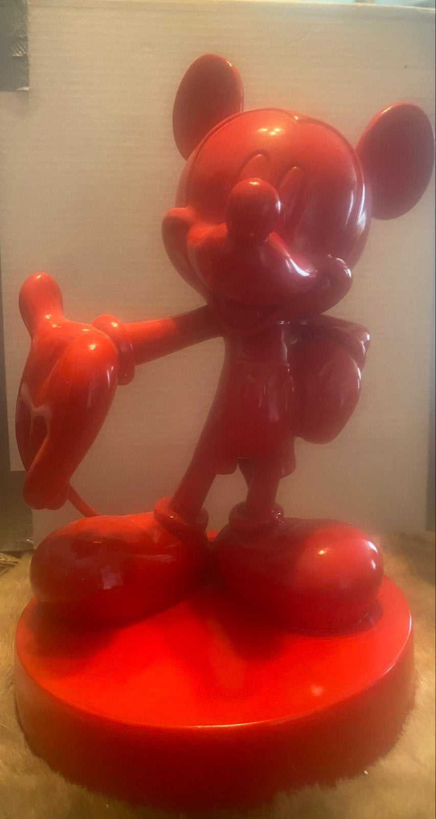 Mickey Mouse beeld rood - Disney figuur, Ophalen, Zo goed als nieuw