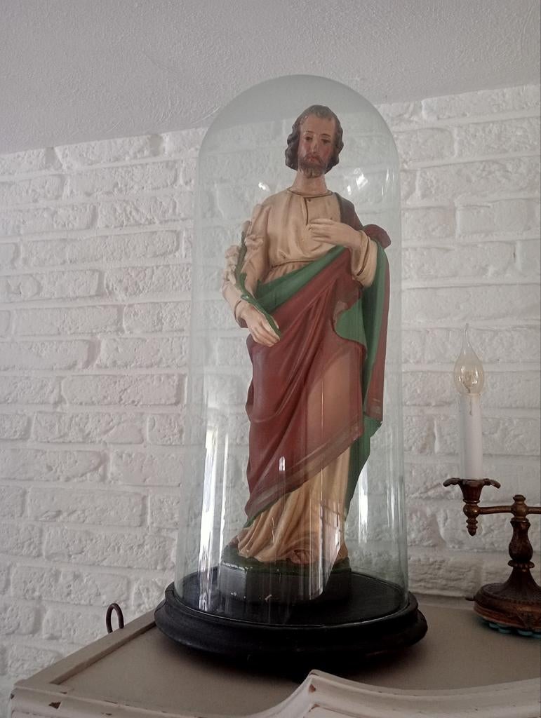 Mooie stolp met heilig beeld, Antiek en Kunst, Curiosa en Brocante, Ophalen of Verzenden
