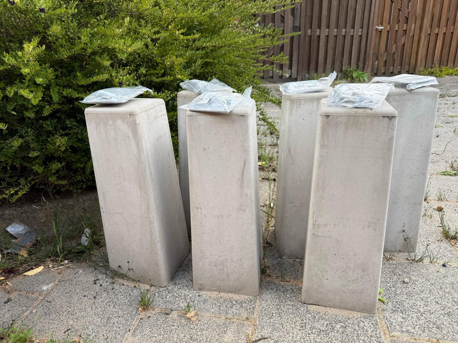 6 betonpoeren taps met verstelbare hoogte, Doe-het-zelf en Verbouw, Ophalen, Nieuw