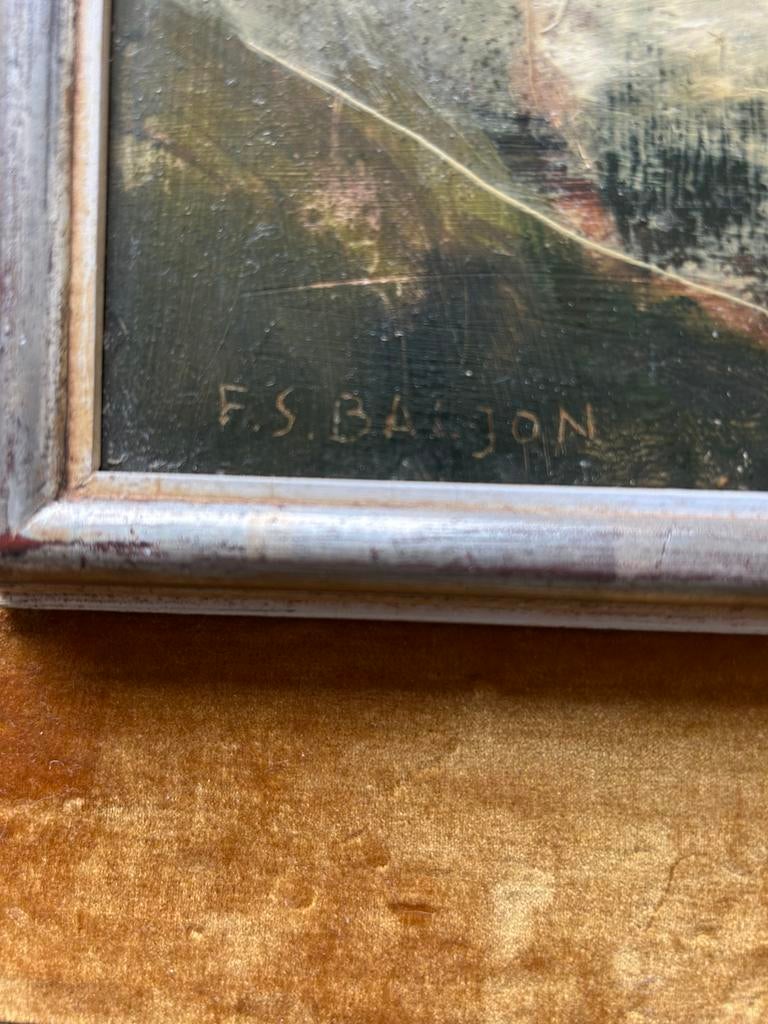 Frans Baljon - abstracte compositie - 1952, Antiek en Kunst, Kunst | Schilderijen | Abstract, Ophalen of Verzenden