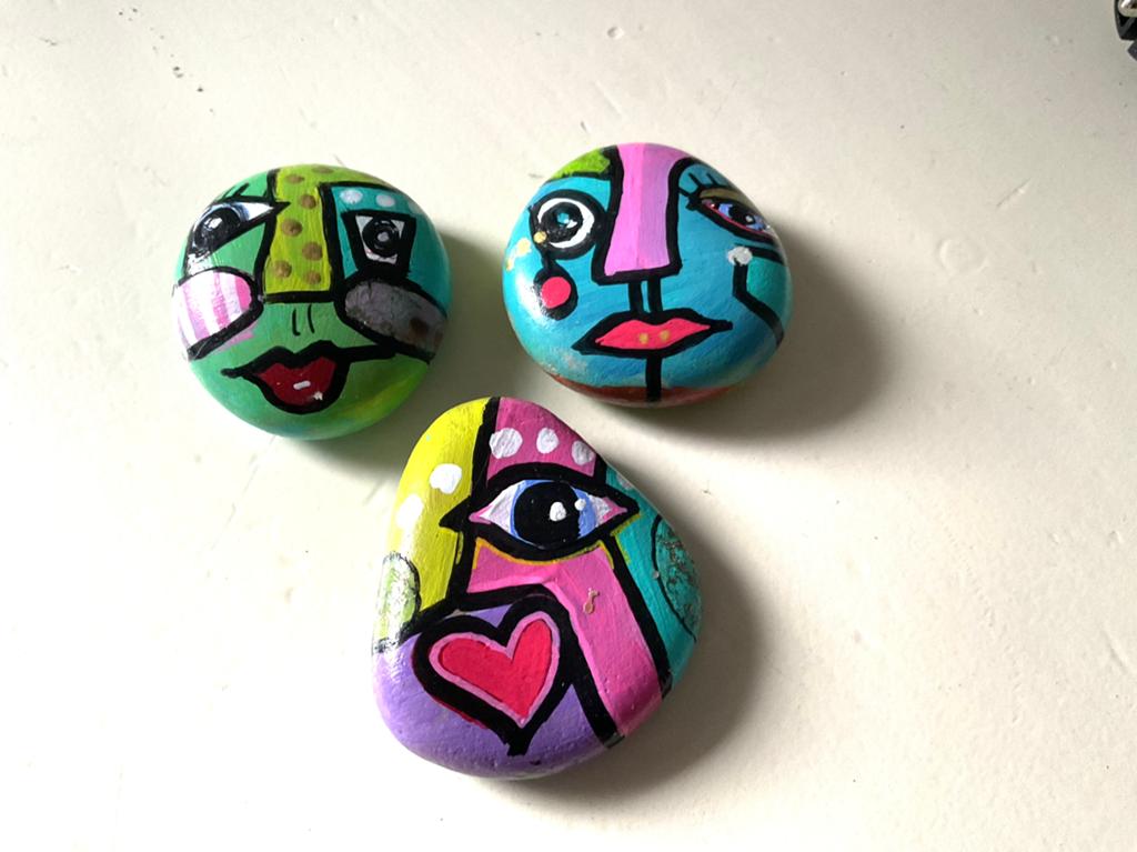 Set met 3 happy stones, Ophalen of Verzenden, Nieuw, Steen/keramiek