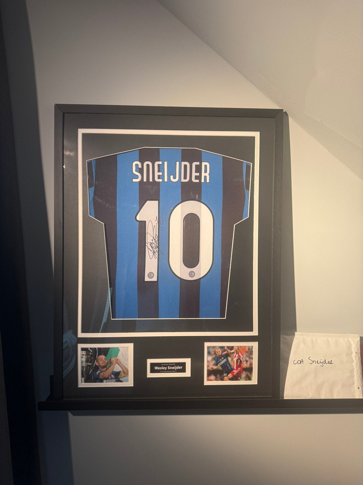 Gesigneerd shirt Sneijder, Maat XL, Ophalen of Verzenden, Zo goed als nieuw, Shirt