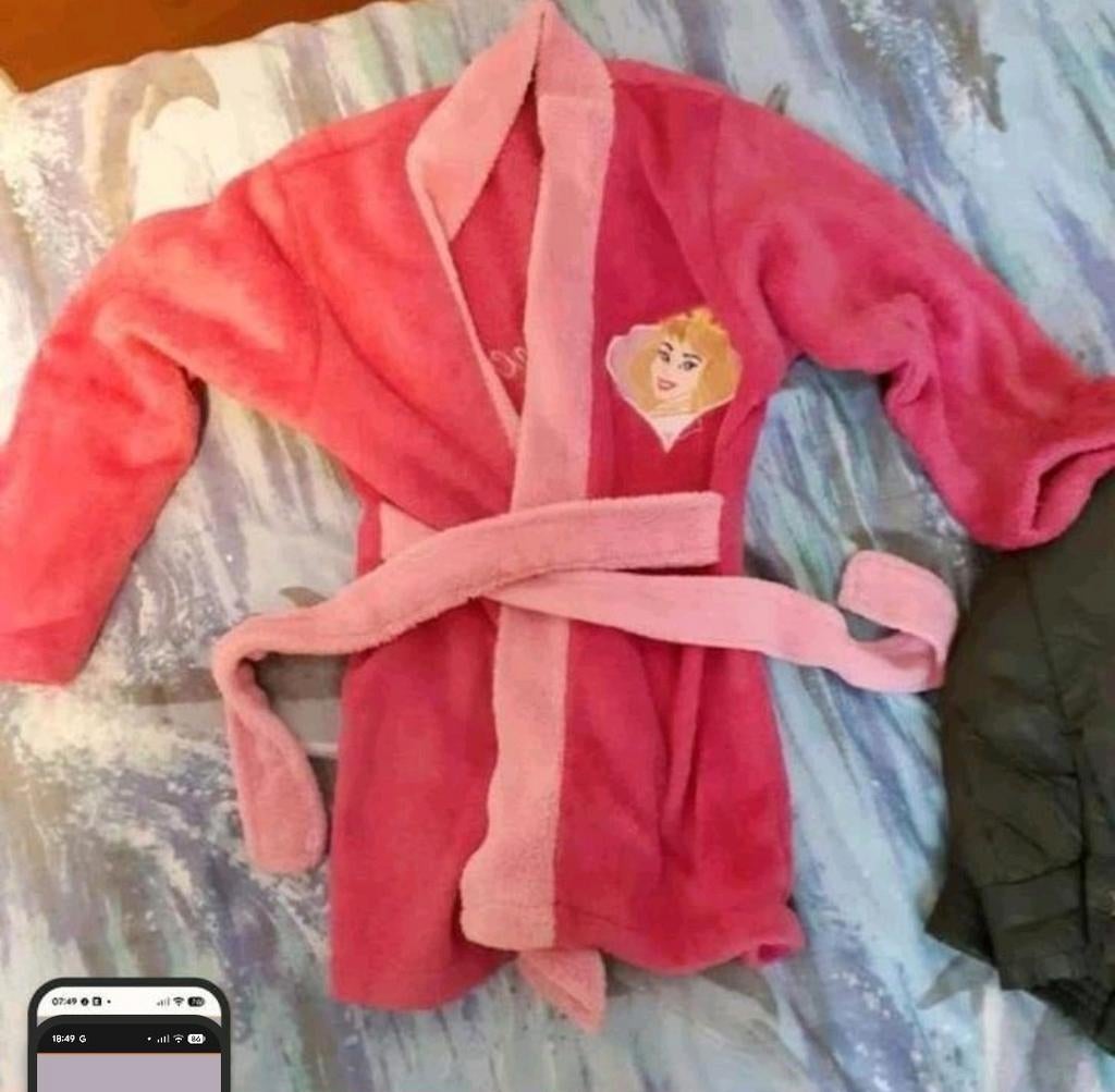 Badjas prinses, zomerjurk, schoenen, tussenjas met sjaaltje, Ophalen of Verzenden, Gebruikt, Maat 98