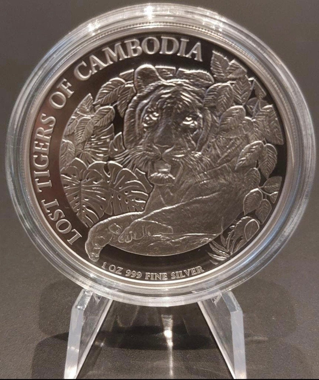 1 oz Zilveren Munt Kingdom of Cambodia Lost Tigers 2023, Verzenden