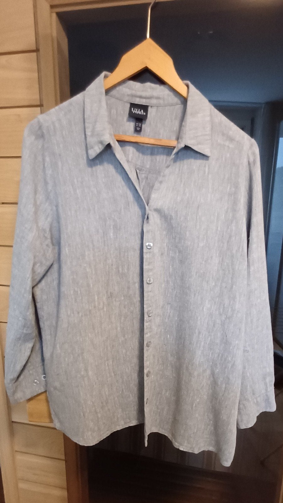 Lichtgrijze katoenen blouse van Ulla Popken, Kleding | Dames, Maat 46/48 (XL) of groter, Ulla Popken, Ophalen of Verzenden, Zo goed als nieuw