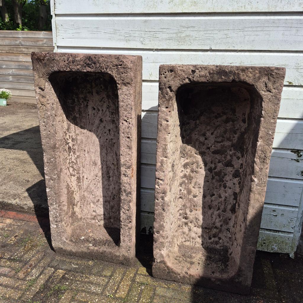 Bentheimer zandsteen Plantenbakken/voertroggen/sier, Ophalen, Gebruikt, Beton