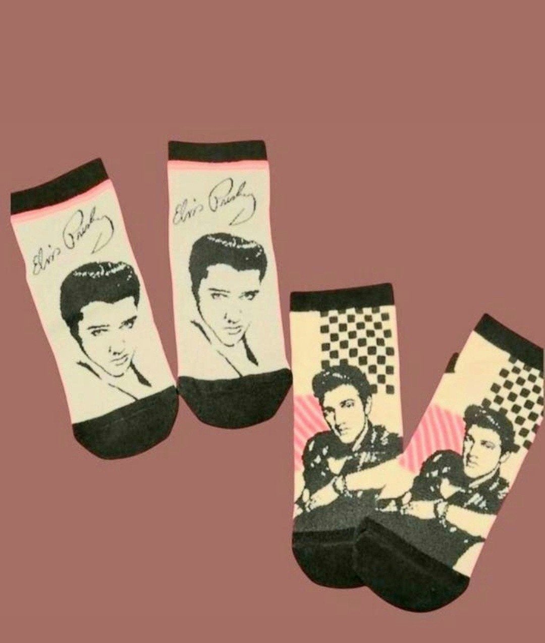 ELVIS PRESLEY KORTE SOKKEN - 2 PAAR !, Ophalen of Verzenden, Nieuw