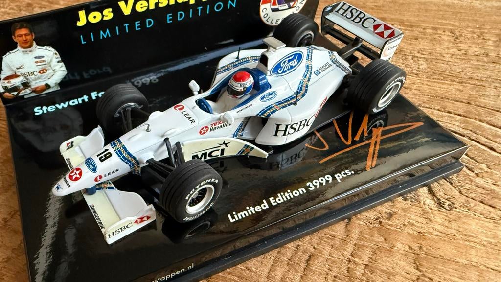 Minichamps Stewart Ford SF02 Jos Verstappen 1998 1/43 LE, Ophalen, Nieuw, Auto, MiniChamps