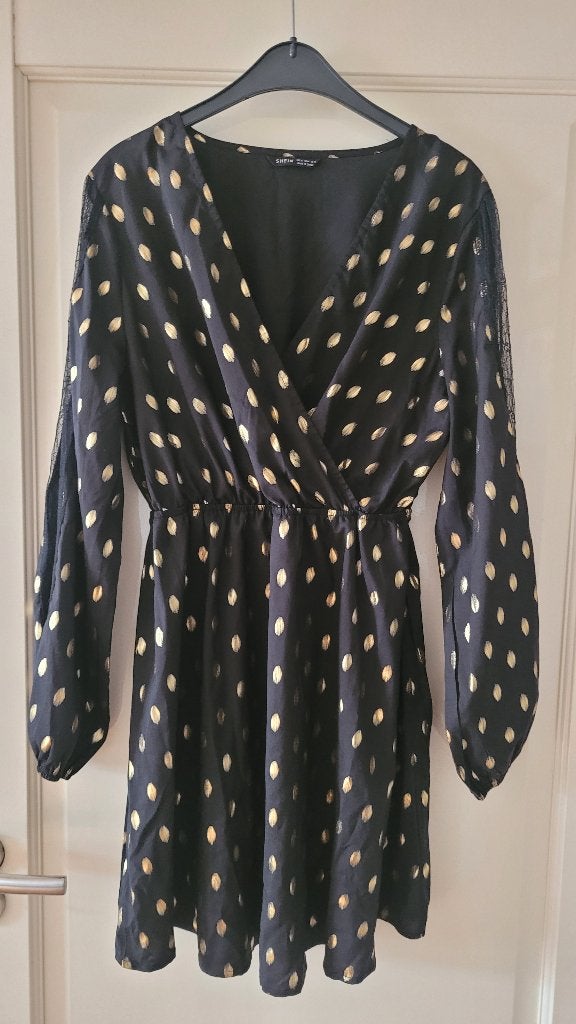 Zwarte jurk XL Shein, Zwart, Maat 46/48 (XL) of groter, Ophalen of Verzenden, Gedragen