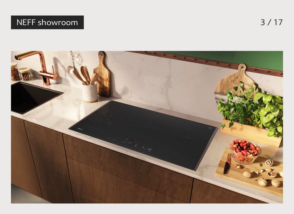 N 90 Inductiekookplaat 90 cm Flex Design + afzuigkap, Nieuw, Ophalen of Verzenden, Inbouw, Inductie