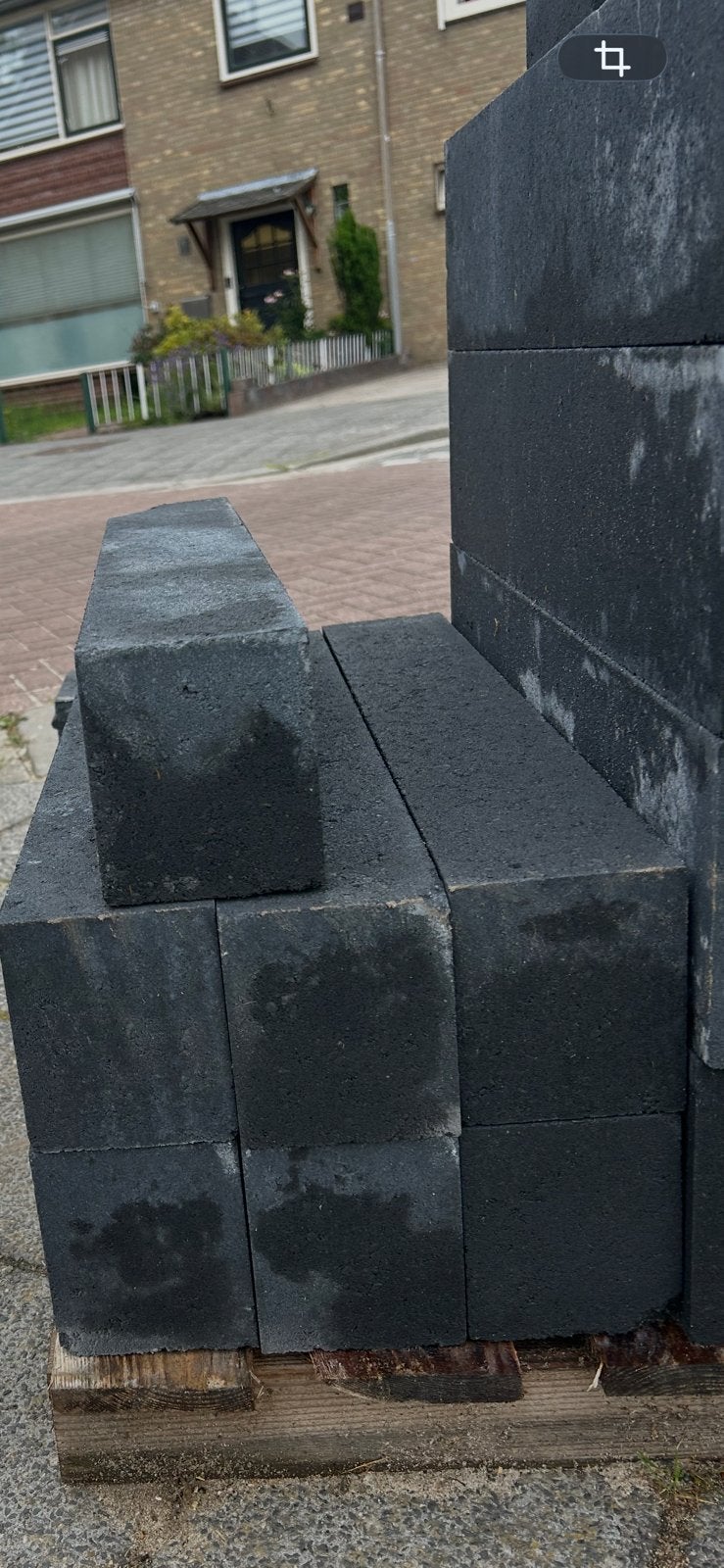 Nieuw Linea stapelblok / palissadeblok 60x12x10 cm Antraciet, Ophalen, Zo goed als nieuw, Minder dan 100 cm, Minder dan 25 cm