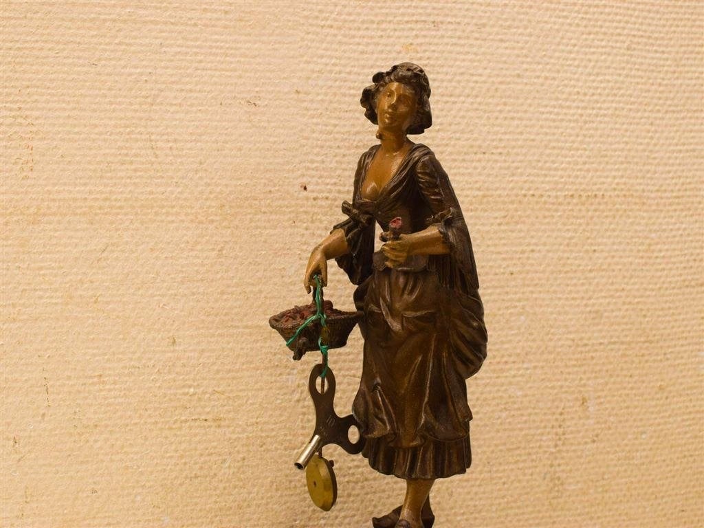 Art Nouveau pendule klok François Moreau 52272, Ophalen of Verzenden, Gebruikt, Wandklok