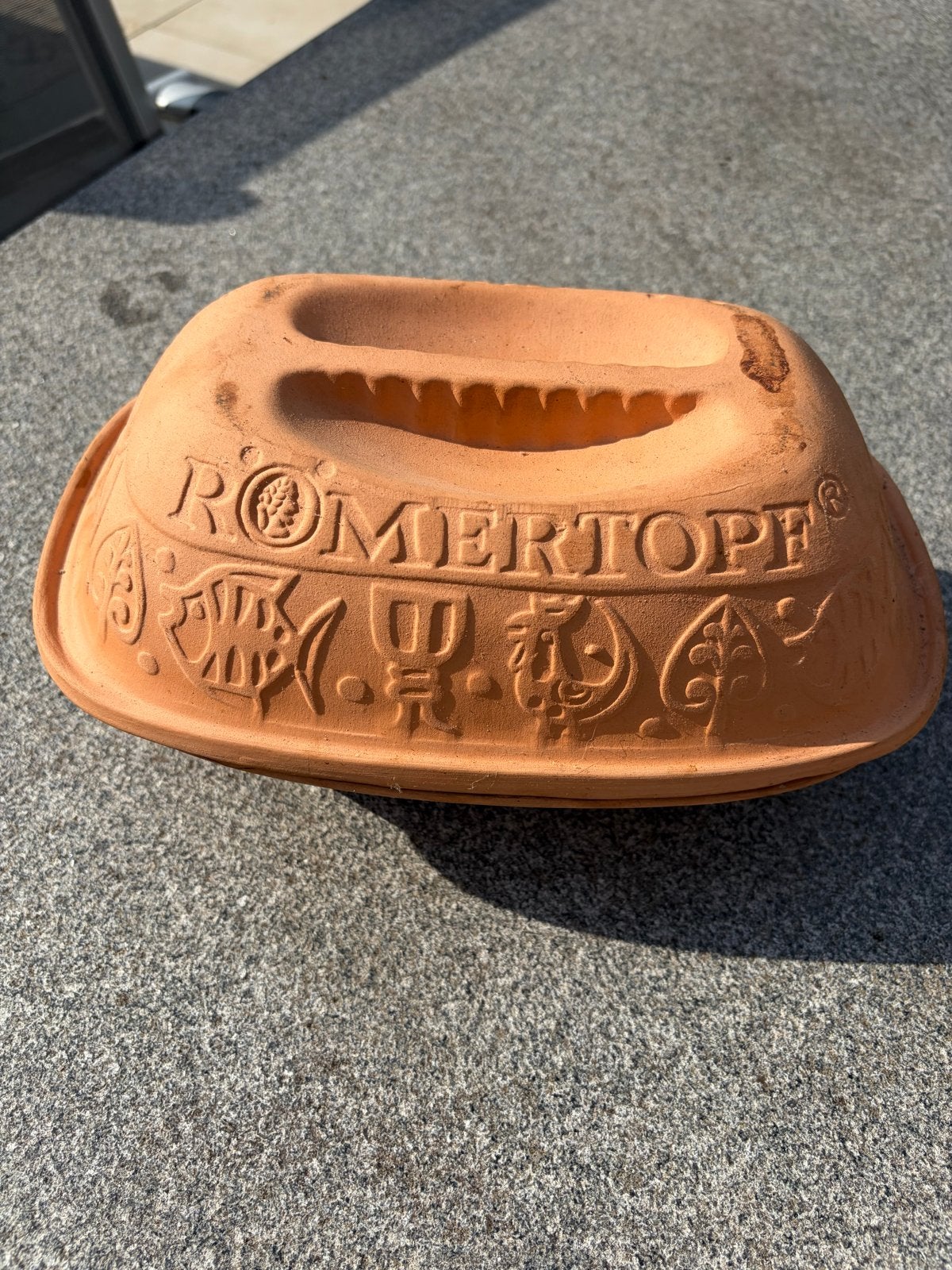 Römertopf Ovenschaal - Klei - W-Germany 109, Huis en Inrichting, Gebruikt, Braadpan, Met deksel, Ophalen of Verzenden