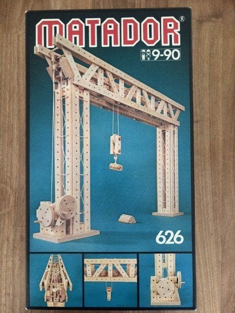 Matador 626 hijskraan, compleet & nieuw in ongeopende doos., Antiek en Kunst, Antiek | Speelgoed, Ophalen of Verzenden