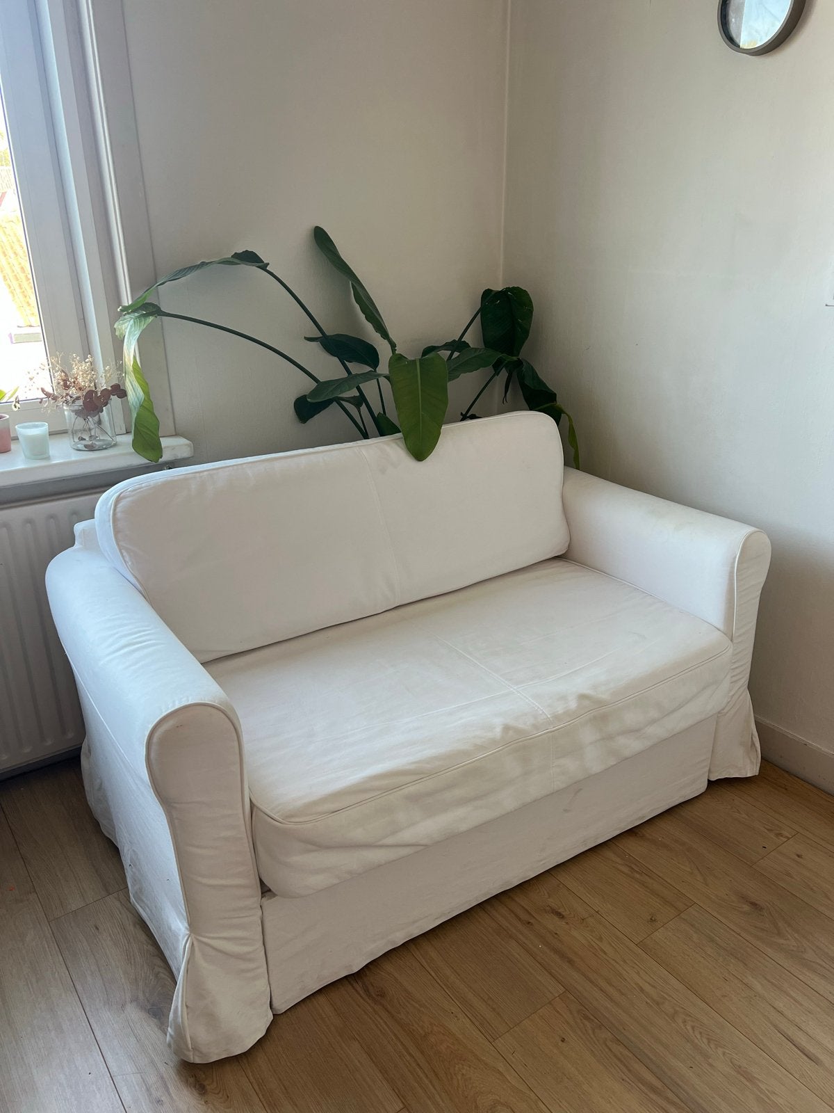 IKEA Hagalund slaapbank - Wit, Ophalen, Gebruikt, Wit, Tweepersoons