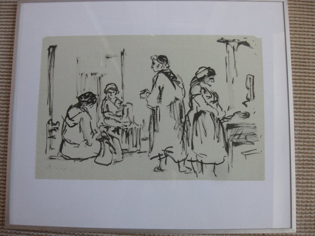 Willy Rieser ( 1927), "Straatje in Ashkelon". Inkt op papier, Ophalen of Verzenden, Tekening