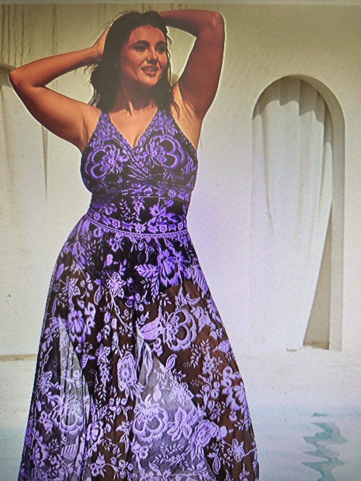 Tweedelig bloemenprint badpak met sarong - Dieppaars NIEUW, BloomChic, Paars, Badpak, Ophalen of Verzenden