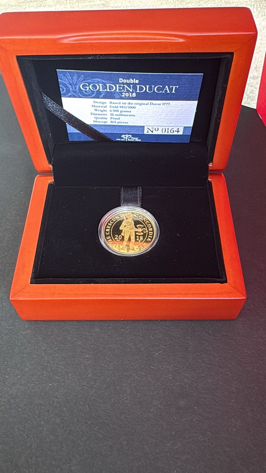Dubbele Gouden Dukaat 2018 Proof Topstuk voor verzamelaars, Ophalen of Verzenden, Koningin Beatrix, Overige waardes, Goud