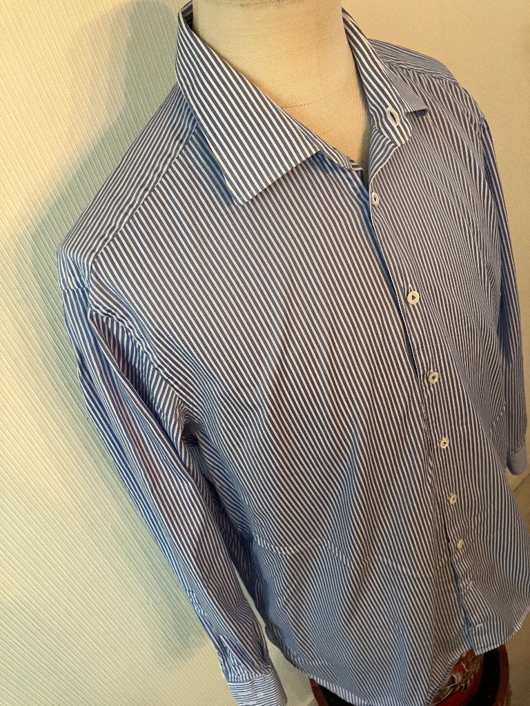 van laack royal maat 45/18/xxl oksel tot oksel 66 cm, Blauw, Van laack royal, Ophalen of Verzenden, Zo goed als nieuw