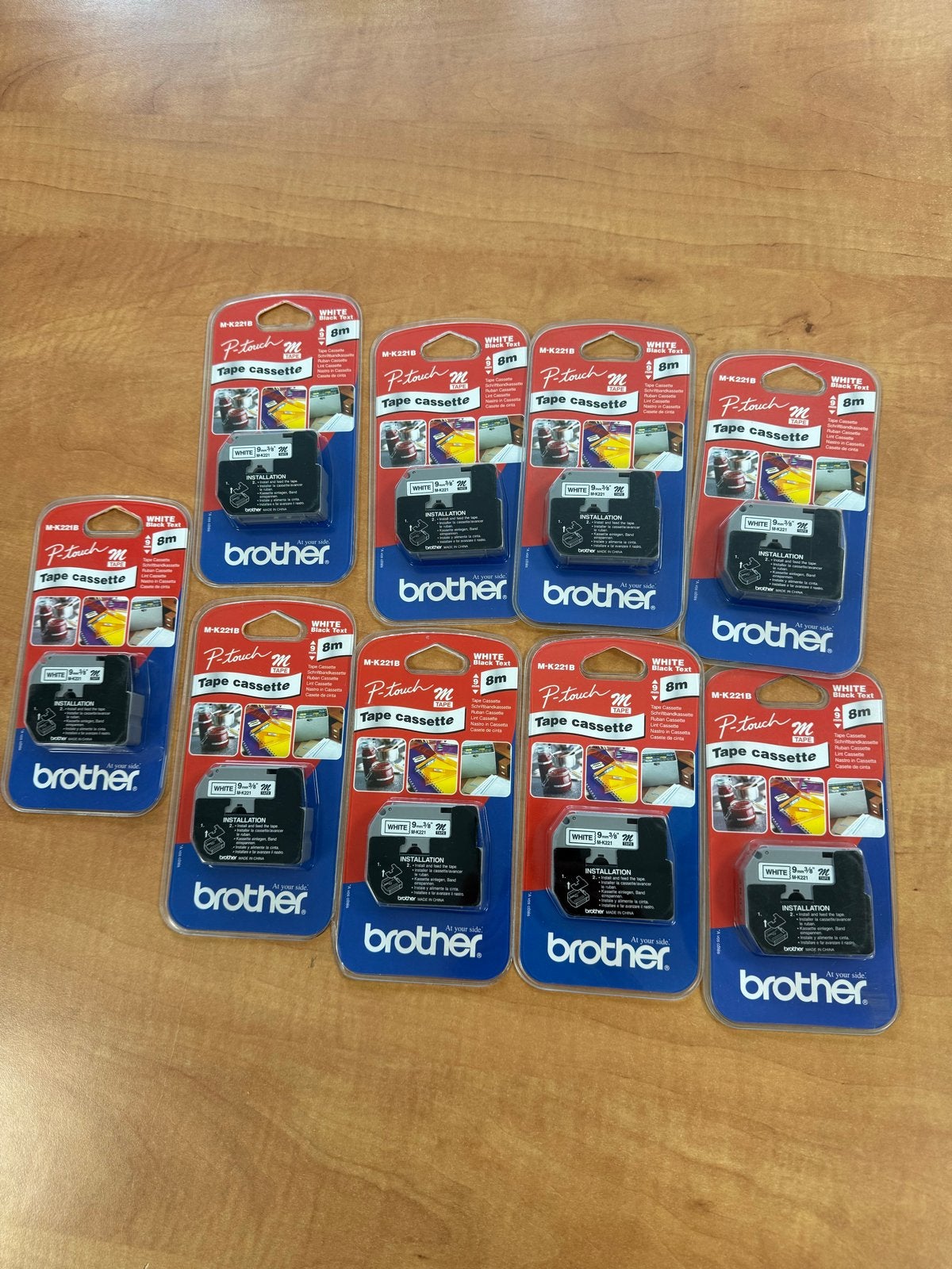 Brother P-touch MK-221B Tape Cassette - 10 stuks, Ophalen of Verzenden, Nieuw, Tape-label