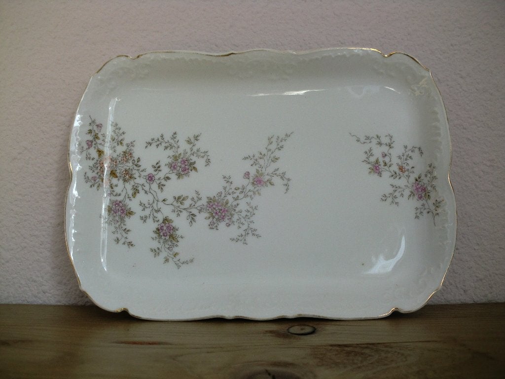servies antiek/rustiek met verfijnde print, Steen, Overige merken, Ophalen of Verzenden, Zo goed als nieuw