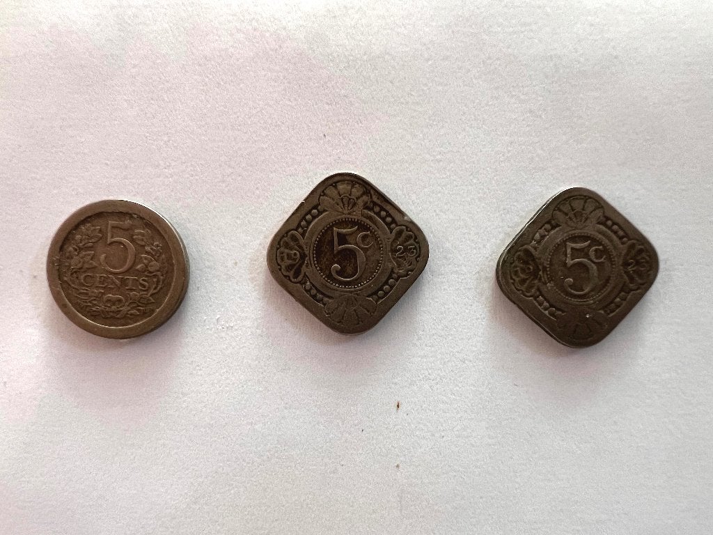 Drie Nederlandse stuivers (1903, 1923), Ophalen of Verzenden, Koningin Wilhelmina, 5 cent, Setje