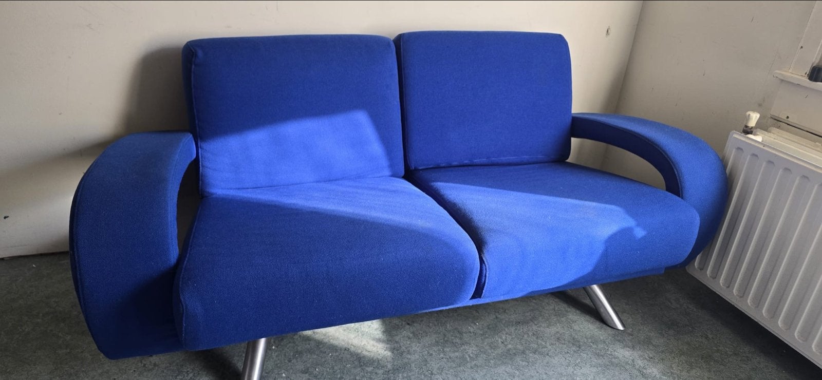 Artifort 2,5-zits bank - Blauw, Gebruikt, 150 tot 200 cm, Driepersoons, 75 tot 100 cm