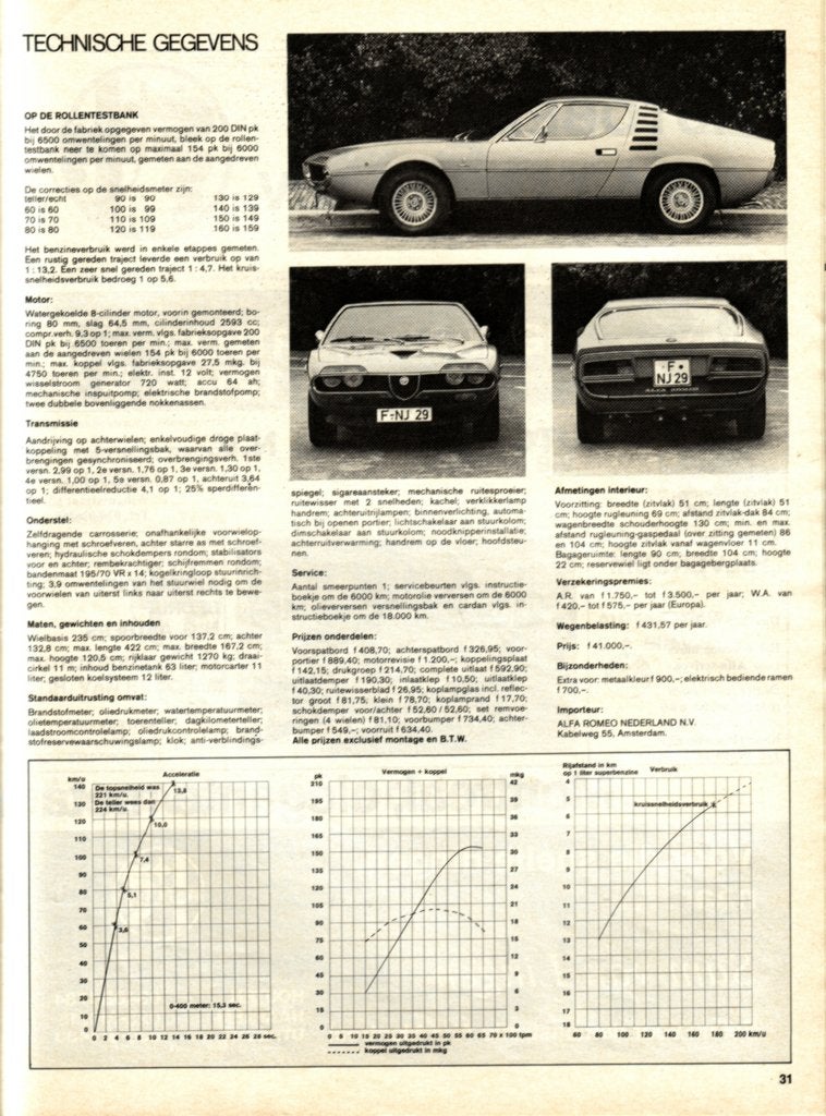 Autovisie test Alfa Romeo Montreal Juni 1972, Ophalen of Verzenden, Gelezen, Alfa Romeo