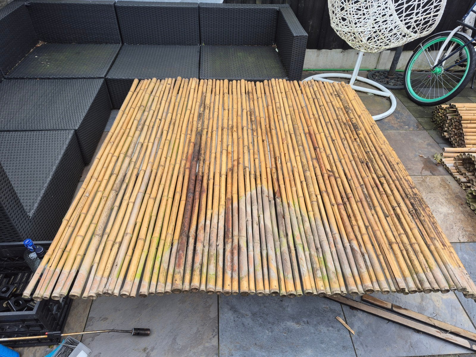 Bamboe matten (5x 180x180, 1x 100x180), Ophalen, Gebruikt