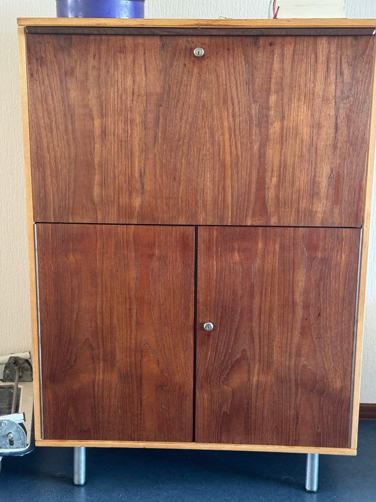 Vintage PasToe Secretaire / Bureau Kast, Ophalen
