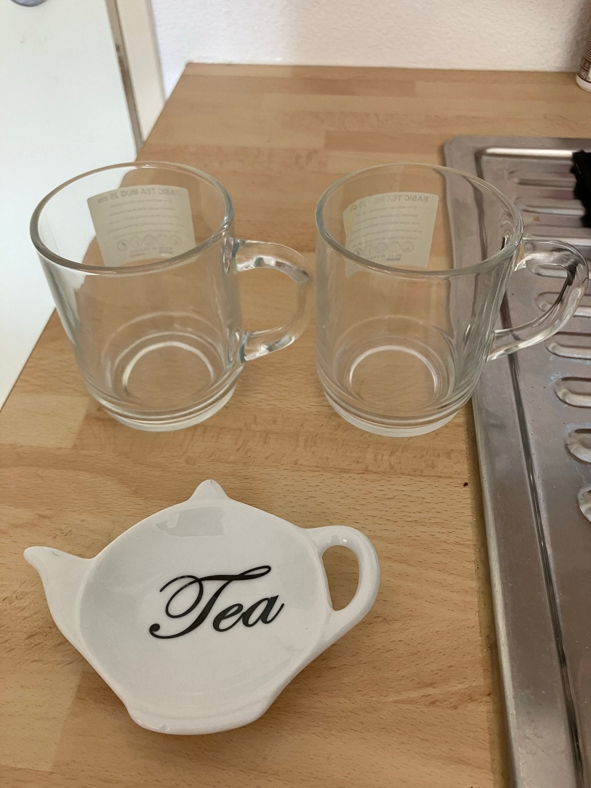 Nieuwe theeglazen met theezakjeshouder, Nieuw, Ophalen of Verzenden, Overige merken, Glas
