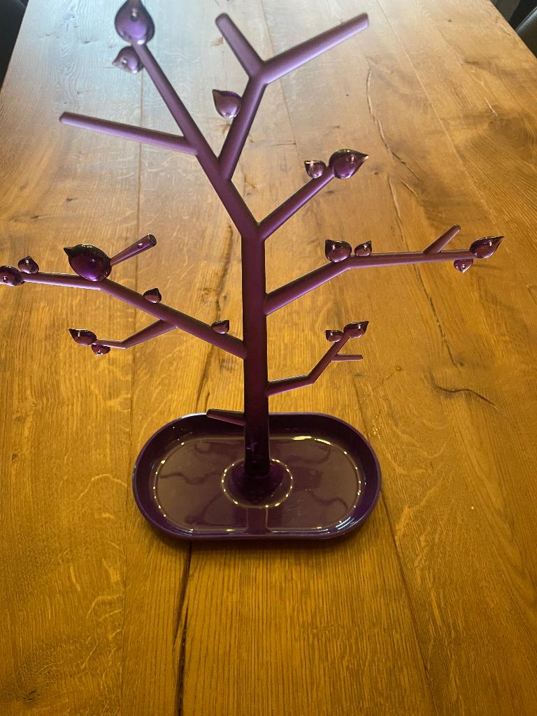 Sieraden standaard, sieradenboom, paars, Ophalen of Verzenden, Gebruikt