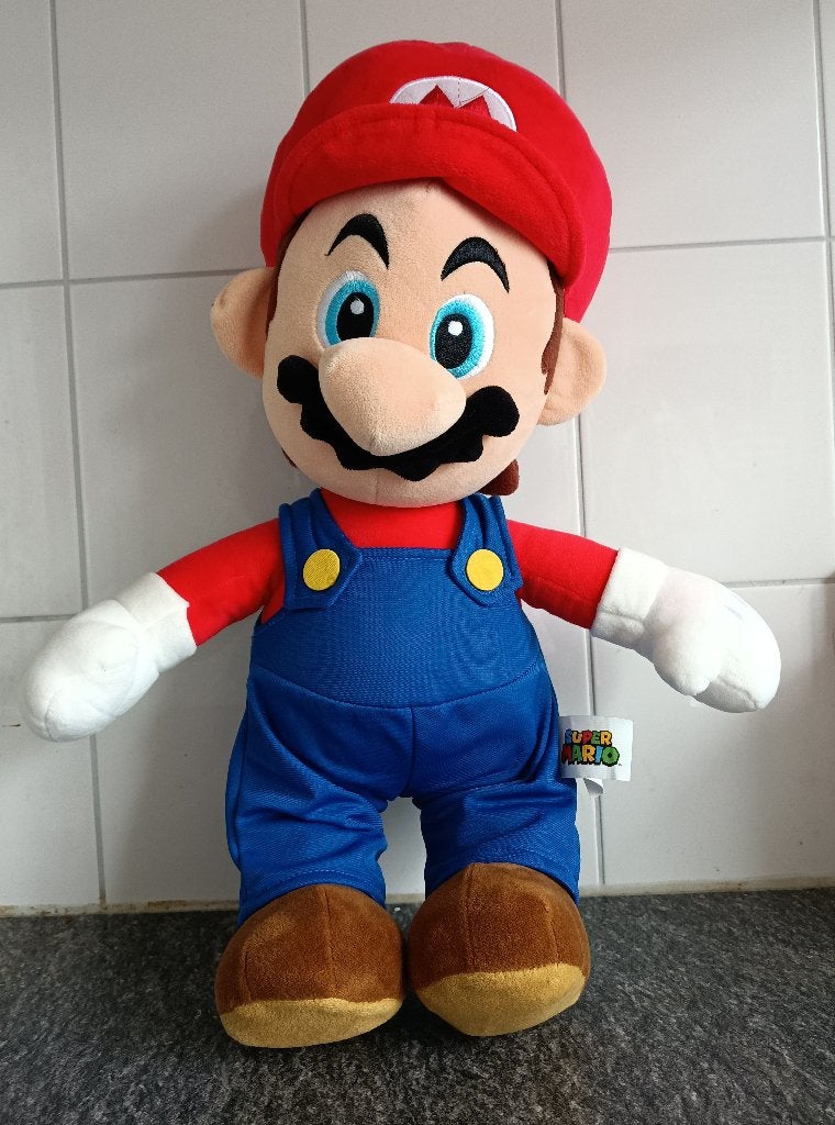 nintendo super mario knuffel 50cm, Super Mario, Ophalen of Verzenden, Zo goed als nieuw, Overige typen