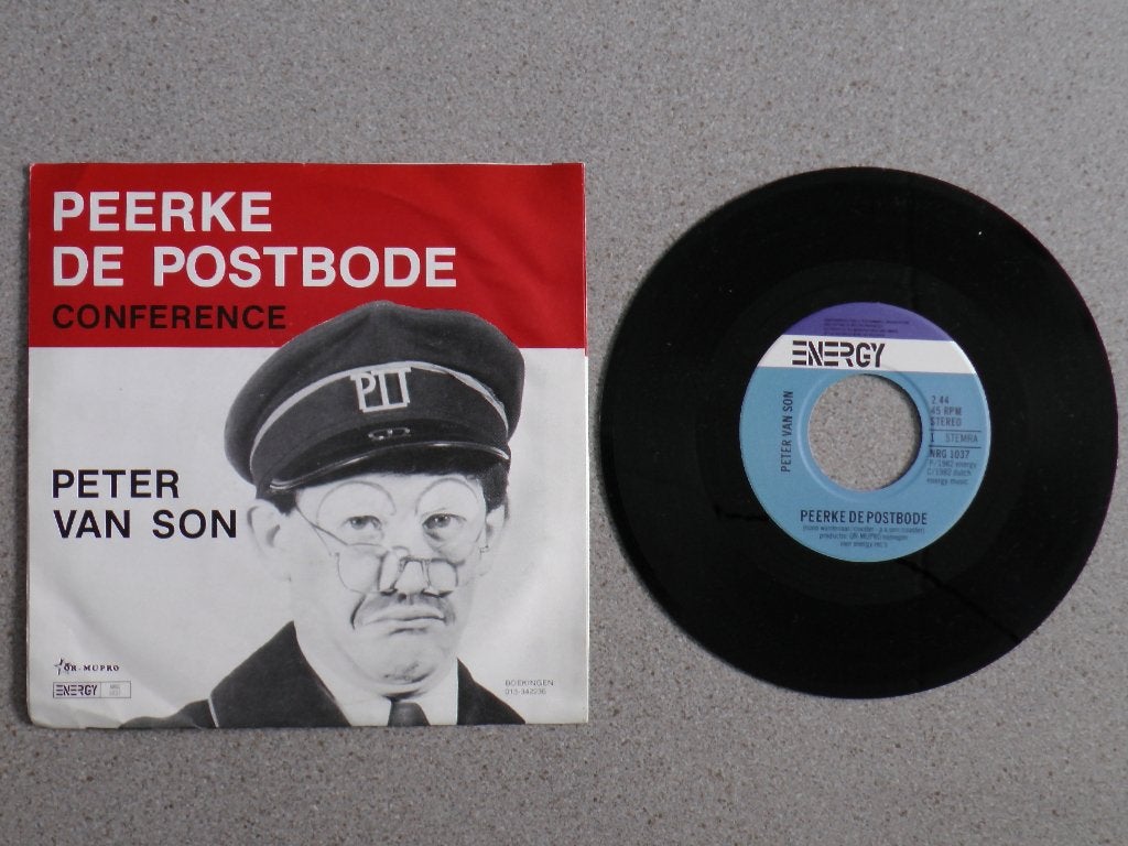 Peter van Son - Peerke de postbode VINYL SINGLE, Gebruikt, 7 inch, Nederlandstalig, Fotohoes