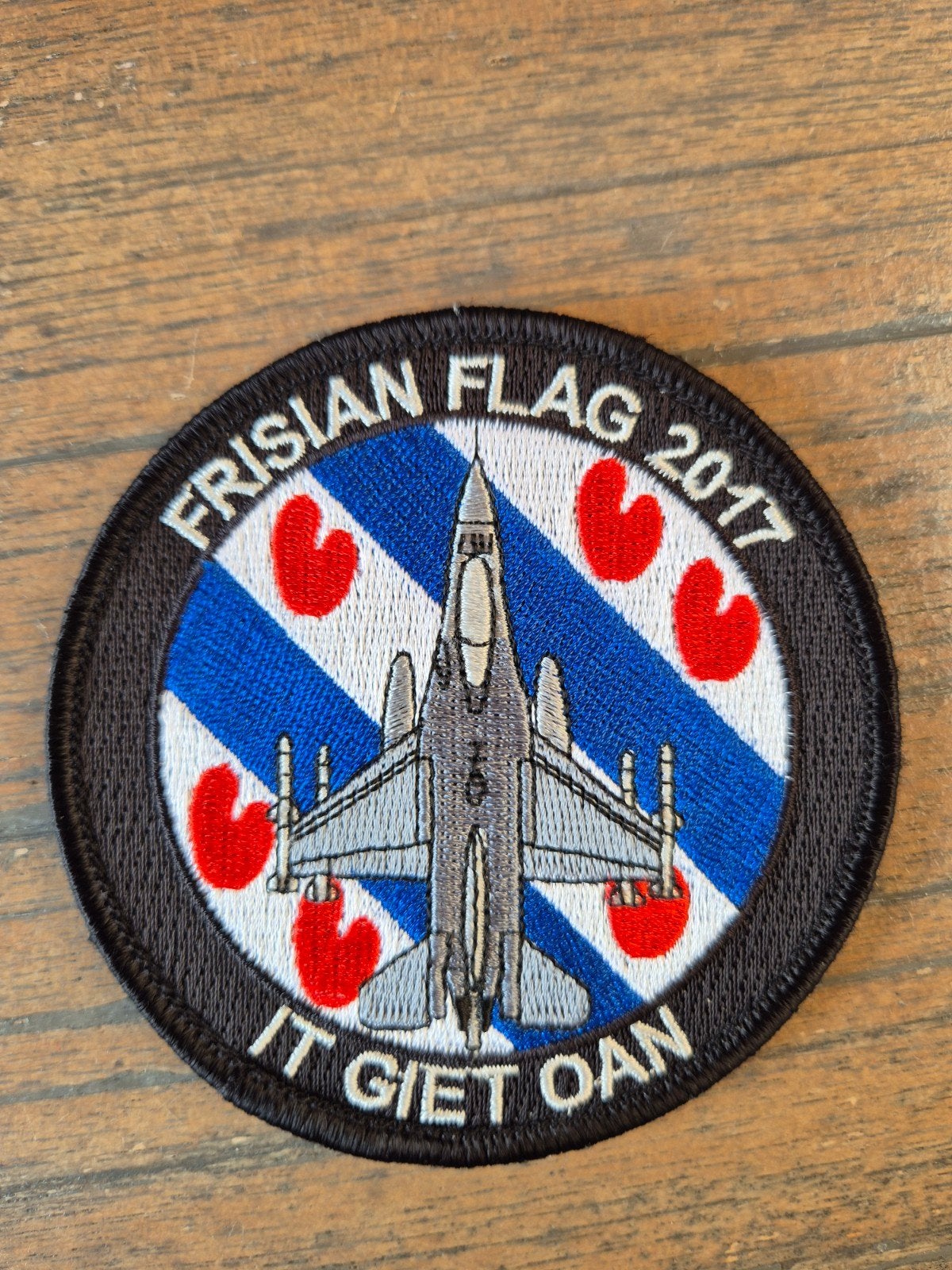 Badge klu  it giet oan., Ophalen of Verzenden, Zo goed als nieuw, Patch, Badge of Embleem