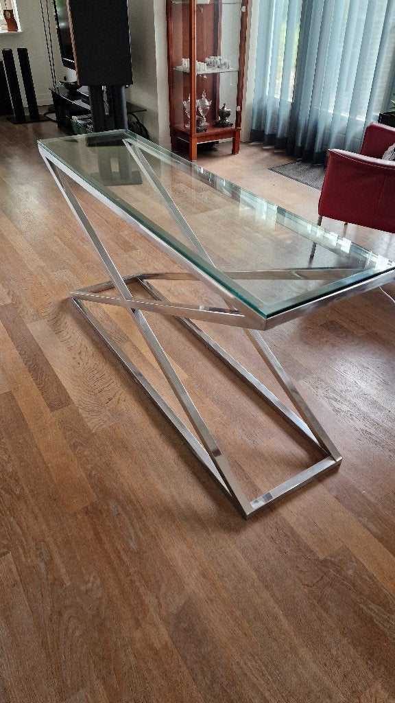 Sidetable, Ophalen, Gebruikt, 100 tot 150 cm, Glas