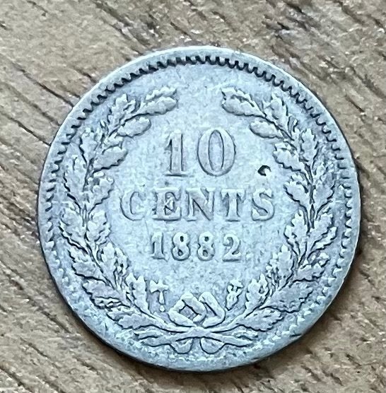 10 cent 1882 Willem III, Postzegels en Munten, Munten | Nederland, Ophalen, Koning Willem III, Zilver, 10 cent
