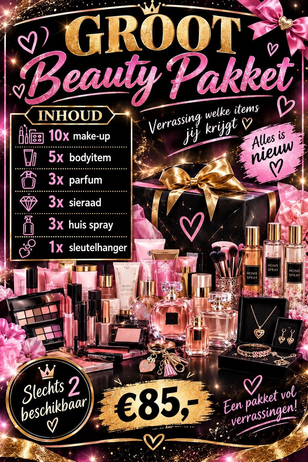 Groot Beauty Pakket - Alles is nieuw!, Verzenden